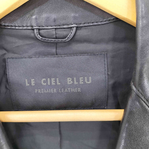 ルシェルブルー LE CIEL BLEU PREMIER LEATHER ラムレザーテーラードジャケット レディース JPN:36