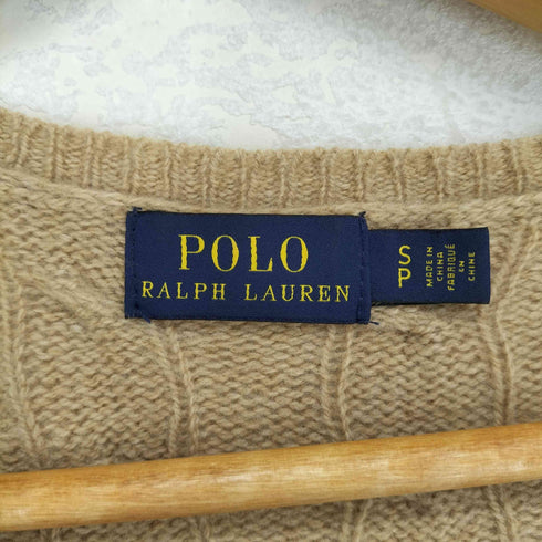 ポロラルフローレン POLO RALPH LAUREN ポニー刺繍 ウールカシミヤVネックエセーター レディース SP