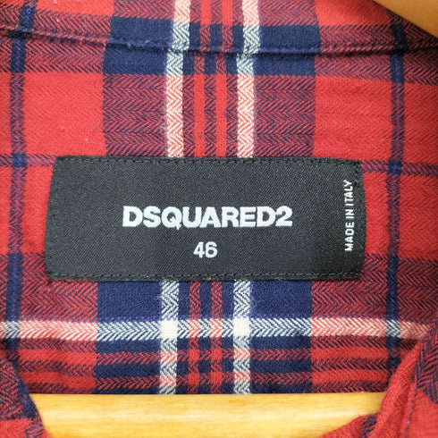 ディースクエアード DSQUARED2 ボタンダウンチェックシャツ メンズ 46