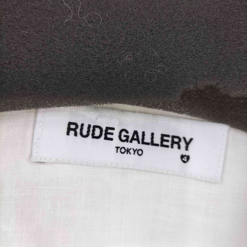 ルードギャラリー RUDE GALLERY チェーンステッチ リネンオープンカラーシャツ メンズ JPN:4