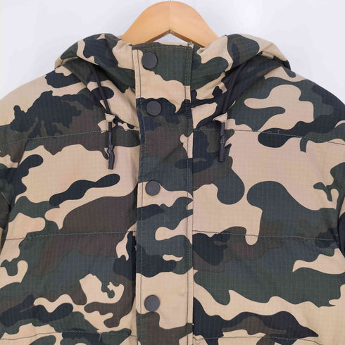 ザラ ZARA SRPLS CM PFF JKT/01 サープラス カモ柄 リップストップ フーデッド ダウンジャケット メンズ import:S