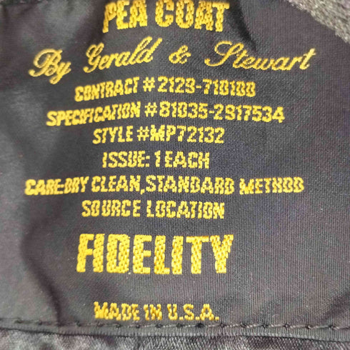 フィデリティー FIDELITY MADE IN USA ショート Pコート メンズ
