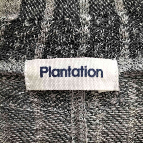 プランテーション Plantation ショールカラー チェック ウールニットカーディガン レディース JPN:M