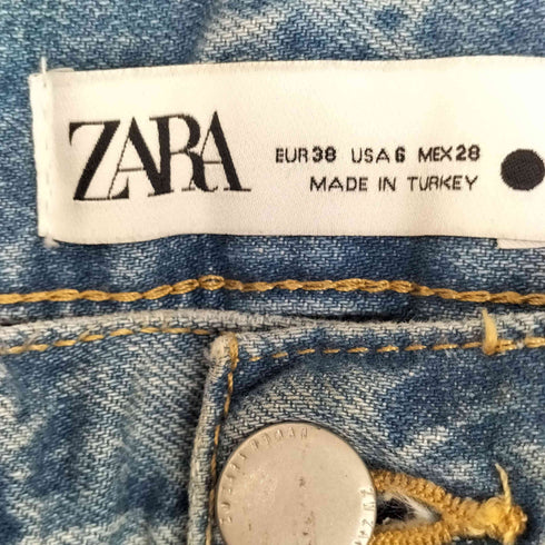 ザラ ZARA ワイドデニムパンツ ダメージ加工 メンズ US:28-29