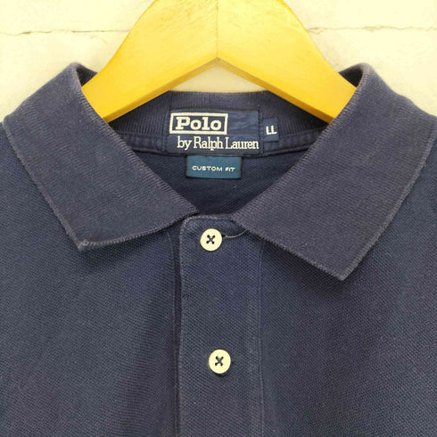 ポロバイラルフローレン Polo by RALPH LAUREN CUSTOM FIT ポニー刺繍ロゴ ポロシャツ メンズ LL