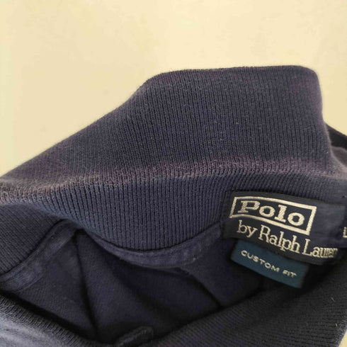 ポロバイラルフローレン Polo by RALPH LAUREN CUSTOM FIT ポニー刺繍ロゴ ポロシャツ メンズ LL