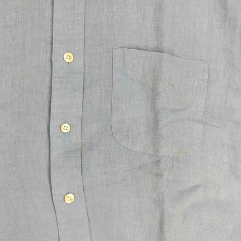 ブルックスブラザーズ BROOKS BROTHERS IRISH LINEN 半袖 リネンシャツ ボタンダウン メンズ import:M