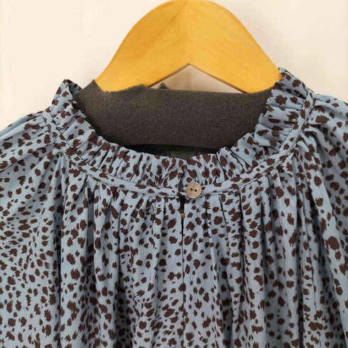 L/S 総柄ワンピース レディース