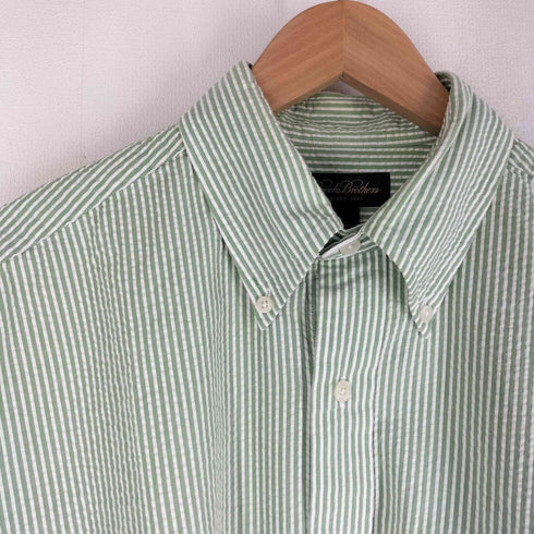 ブルックスブラザーズ BROOKS BROTHERS ストライプ柄 半袖 シアサッカーシャツ メンズ import:M