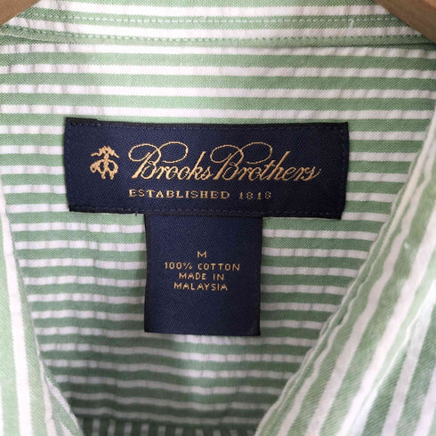 ブルックスブラザーズ BROOKS BROTHERS ストライプ柄 半袖 シアサッカーシャツ メンズ import:M