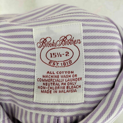 ブルックスブラザーズ BROOKS BROTHERS マレーシア製 ストライプ柄 ボタンダウン長袖シャツ メンズ 15 1/2 -2
