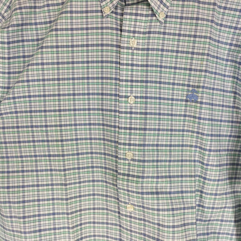 ブルックスブラザーズ BROOKS BROTHERS THE ORIGINAL POLO SHIRT スーピマコットン ゴールデンフリース チェック柄 長袖 ボタンダウンシャツ メンズ import:M