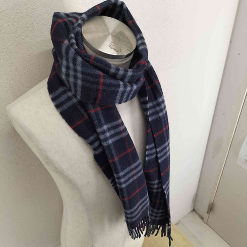 バーバリーズ BURBERRYS MADE IN ENGLAND チェックフリンジマフラー メンズ