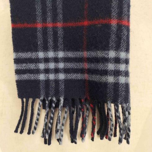 バーバリーズ BURBERRYS MADE IN ENGLAND チェックフリンジマフラー メンズ