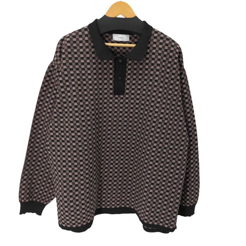 アドラー ADRER extra quality block check polo knit/エクストラクオリティブロックチェックポロニット メンズ JPN:L