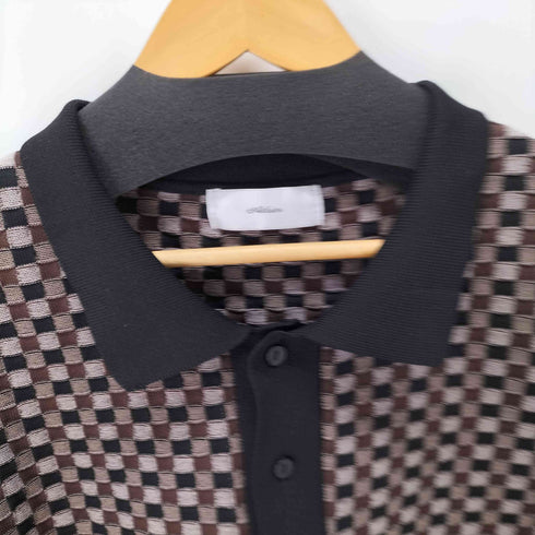 アドラー ADRER extra quality block check polo knit/エクストラクオリティブロックチェックポロニット メンズ JPN:L