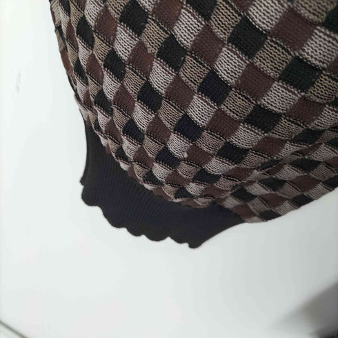 アドラー ADRER extra quality block check polo knit/エクストラクオリティブロックチェックポロニット メンズ JPN:L