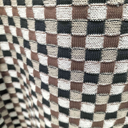 アドラー ADRER extra quality block check polo knit/エクストラクオリティブロックチェックポロニット メンズ JPN:L