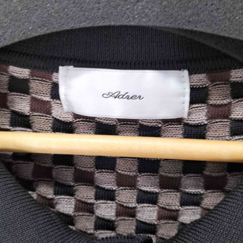 アドラー ADRER extra quality block check polo knit/エクストラクオリティブロックチェックポロニット メンズ JPN:L