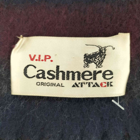CASHMERE ボーダーフリンジマフラー メンズ