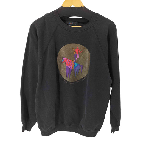 ヘインズ Hanes 80S MADE IN USA フロントプリントラグランスウェット メンズ import:XL