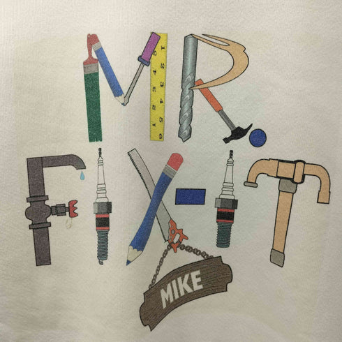 リー Lee 90S メキシコ製 HEAVYWEIGHT MR FIXIT MIKE 文房具 工具アート スウェット メンズ JPN:XL