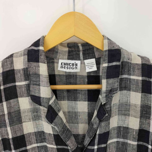 チコズデザイン CHICOS DESIGN 90S リネン100% S/S シャツ レディース JPN:1