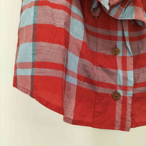 ヴィヴィアンウエストウッドレッドレーベル Vivienne Westwood RED LABEL チェック柄 フリルデザイン S/S シャツ レディース 3