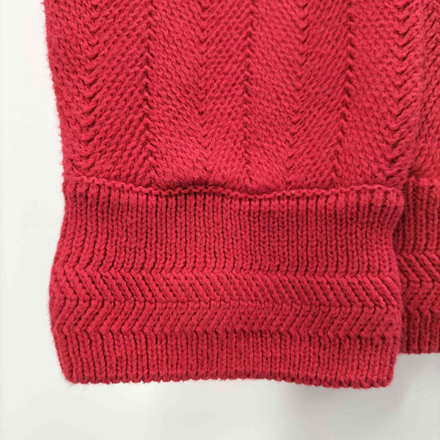 チャップスラルフローレン CHAPS RALPH LAUREN 90S USA製 刺繍 ヘリンボーン コットン ニット メンズ JPN:XL