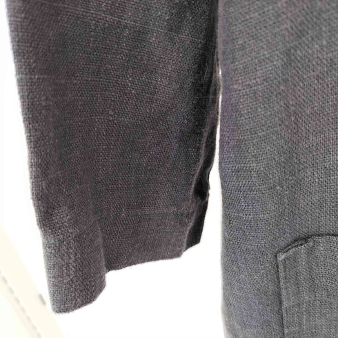 フォグリネンワーク fog linen work リネン混 ボタンレス ノーカラーコート レディース FREE