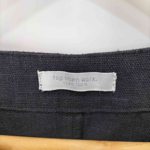 フォグリネンワーク fog linen work リネン混 ボタンレス ノーカラーコート レディース FREE