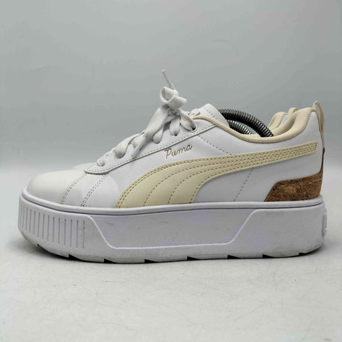 プーマ PUMA Karmen Cork Puma White Sugared Almond カルメン コルク プーマホワイト シュガーアーモンド 厚底 ソール ローカット スニーカー レディース JPN:24