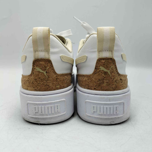 プーマ PUMA Karmen Cork Puma White Sugared Almond カルメン コルク プーマホワイト シュガーアーモンド 厚底 ソール ローカット スニーカー レディース JPN:24