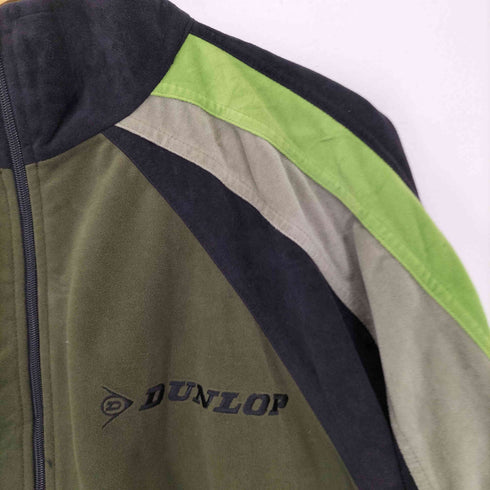 ダンロップ DUNLOP ロゴ刺繍マルチカラーベロアトラックジャケット メンズ JPN:XL
