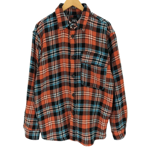 ザラ ZARA チェックシャツジャケット メンズ JPN:XL