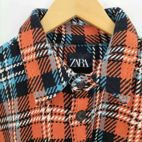 ザラ ZARA チェックシャツジャケット メンズ JPN:XL