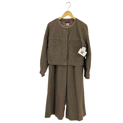 ノータデラマノシニストラ nota della mano sinistra リネン混 ジャケット セットアップ レディース パンツ2