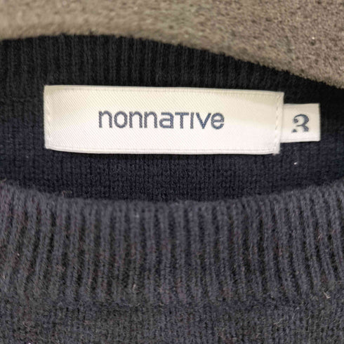 ノンネイティブ nonnative CLERK SWEATER WOOL YARN MILANO RIB メンズ JPN:3