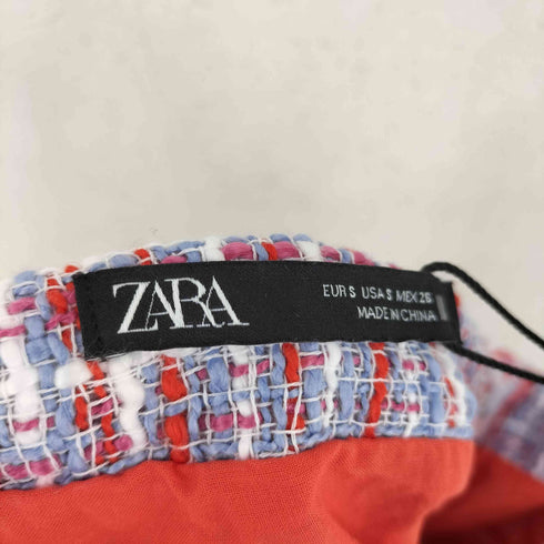 ザラ ZARA パールボタン ツイードスカート レディース JPN:S