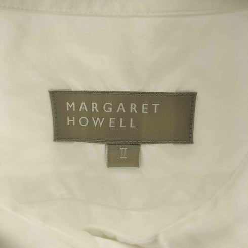マーガレットハウエル MARGARET HOWELL ラウンドカット コットン L/S シャツ レディース 2