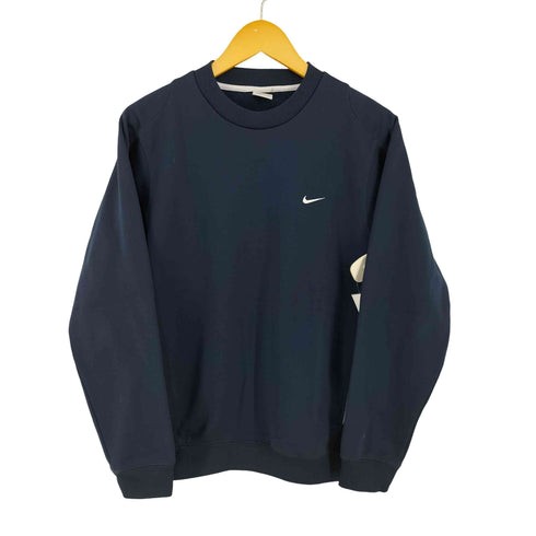 ナイキ NIKE 00s THERMA-FIT フロントスウォッシュ刺繍 裏地フリース ボンディングL/Sトップス メンズ JPN:M