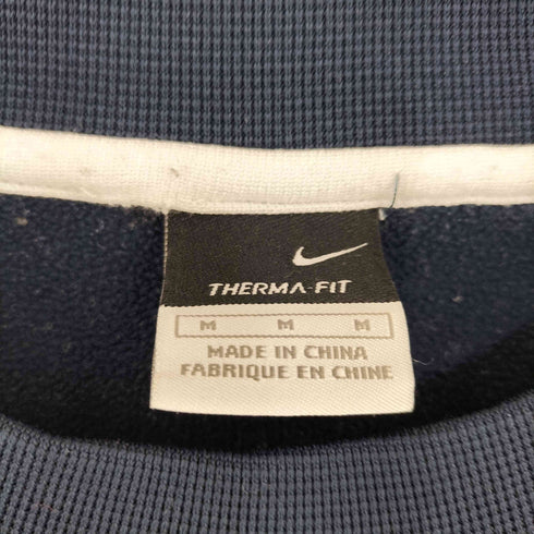 ナイキ NIKE 00s THERMA-FIT フロントスウォッシュ刺繍 裏地フリース ボンディングL/Sトップス メンズ JPN:M