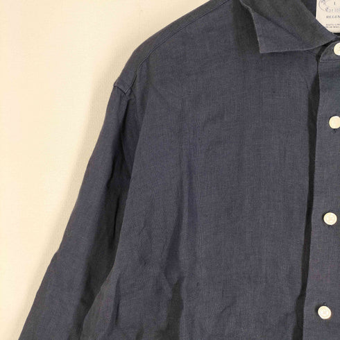 ブルックスブラザーズ BROOKS BROTHERS REGENT BAIRD McNUTT社製 アイリッシュリネン長袖シャツ メンズ import:L