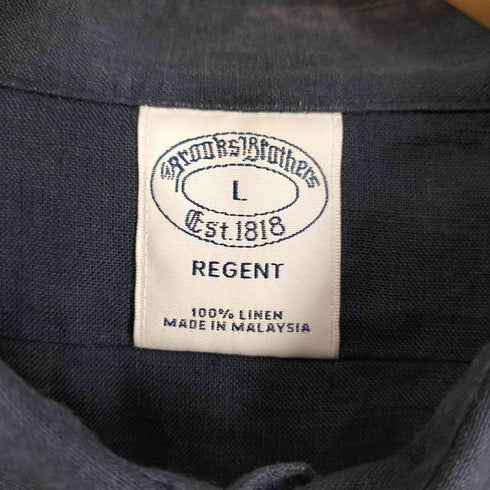 ブルックスブラザーズ BROOKS BROTHERS REGENT BAIRD McNUTT社製 アイリッシュリネン長袖シャツ メンズ import:L