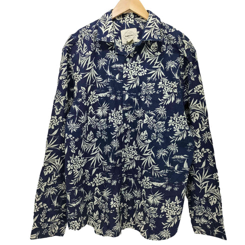 ST JOHN’S BAY 花柄 オープンカラー アロハシャツ メンズ import:XL
