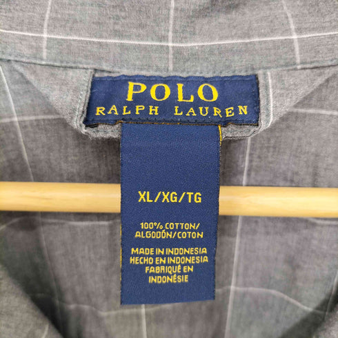 ポロラルフローレン POLO RALPH LAUREN ポニーチェック刺繍 チェック シャツジャケット メンズ import:XL
