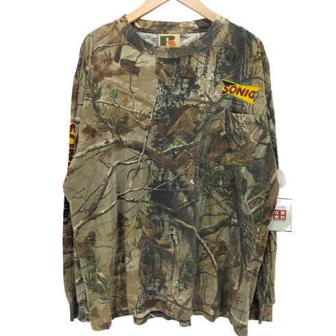ラッセル Russell 00S OUTDOORS リアルツリーカモ クルーネック L/S プリントTシャツ メンズ import:XL
