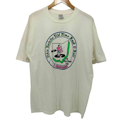ジャージーズ JERZEES MADE IN USA 90S ミュージックプリント クルーネック S/S Tシャツ メンズ import:XL