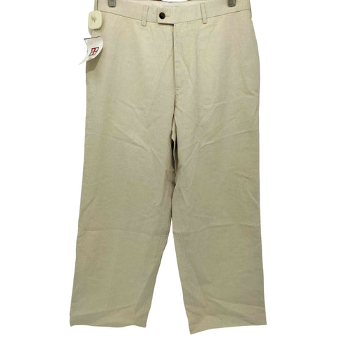 IZOD ハーフリネン ワイドテーパード パンツ メンズ 32/32