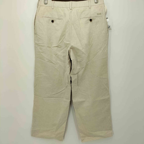 IZOD ハーフリネン ワイドテーパード パンツ メンズ 32/32